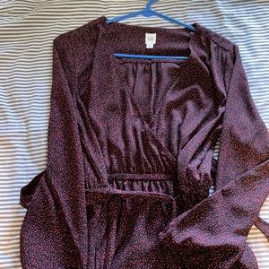 Almost brand new heart patterend wrap dress